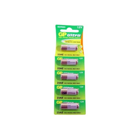 Blister 5 pilas alcalina GP 23AE IRV08 (10 d, x 28 alt,) 12 v,