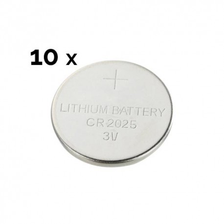 Caja con 10 Pilas de boton CR2025