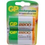 Blister 2 baterias o pilas tipo D , LR 20 , 2200 mAh  recargables