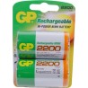 Blister 2 baterias o pilas tipo D , LR 20 , 2200 mAh  recargables