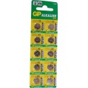 Blister 10 pilas A76 boton LR44 alcalina (11,60 d, x 5,40 alt,) 1,5 v, 110 mAh,, ag13