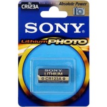 Blister 1 pila Sony CR123A especial foto Litio (16,90 d, x 34,50 alt,) 3 v,
