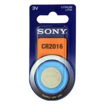 Blister 1 pila Sony CR2016 Litio (20 mm, d x 1,60 alt,) 3 v,  72 mAh,