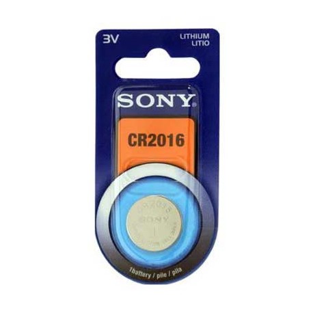 Blister 1 pila Sony CR2016 Litio (20 mm, d x 1,60 alt,) 3 v,  72 mAh,