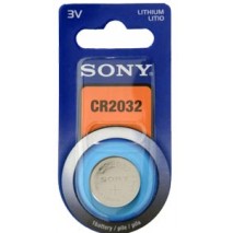 Blister 1 pila Sony  CR2032 Litio (20 d, x 3,20 alt,)  3 v,  220 mAh,