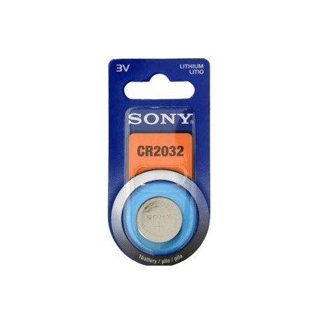 Blister 1 pila Sony  CR2032 Litio (20 d, x 3,20 alt,)  3 v,  220 mAh,