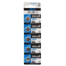 Tira de 5 Pilas de Botón Alcalina Maxell LR44 AG13