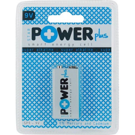Blister 1 pila alcalina Power Plus (SP9-9v ) 9 v,  6LR61 LR 09