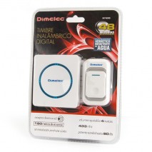 Timbre Dimelec 220 v + pulsador 12 V ( a 23 ) con 48  melodias ( 180 m )