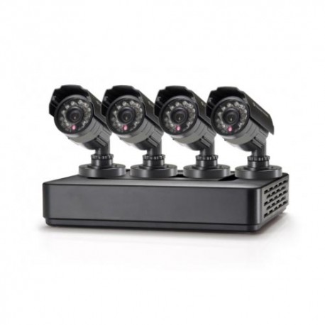 Kit vigilancia CCTV mini Conceptronic 700 TVL cuatro canales C4CHCCTVKITM incluye 4 camaras exterior
