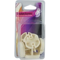 Pack con 6 protectores de enchufe Stauwer tipo europeo blanco