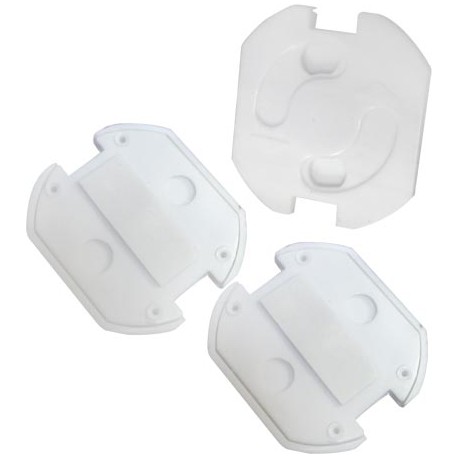 Pack con 3 protectores de enchufe Staüwer tipo schuko blanco