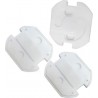 Pack con 3 protectores de enchufe Staüwer tipo schuko blanco