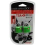 Blister 2 pcs candados de llave con TSA lock colores varios