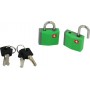 Blister 2 pcs candados de llave con TSA lock colores varios