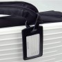Solapa con 2 pcs tarjetas identificadoras de maletas de piel color negro
