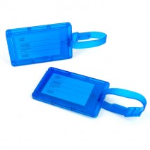 Solapa con 2 pcs tarjetas identificadoras de maletas color azul