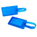 Solapa con 2 pcs tarjetas identificadoras de maletas color azul