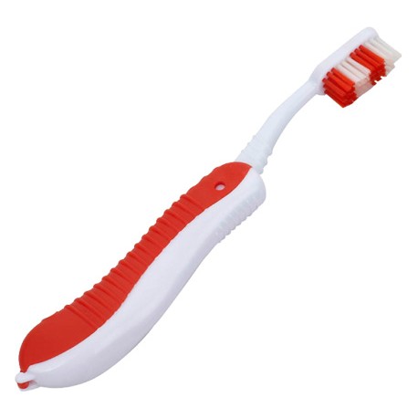 Blister cepillo de dientes plegable de viaje color rojo