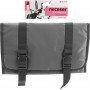 Solapa organizador de baño de viaje gris oscuro