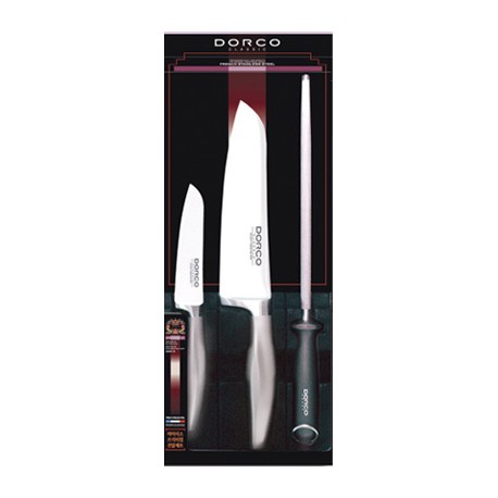 Set de cuchillos profesionales Dorco de alto rendimiento, compuesto por un cuchillo chef + un cuchil