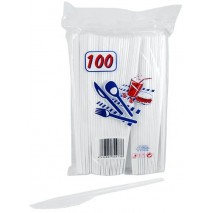 Bolsa 100 cuchillos plastico desechables