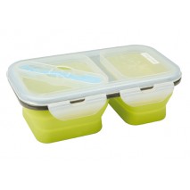 Porta alimentos Jata plegable silicona  doble compartimento 905