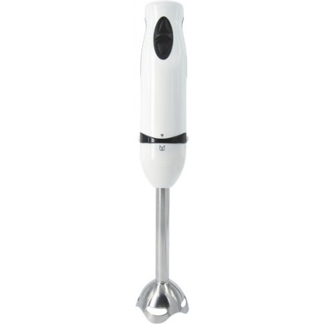 Batidora Norwei 400w, con pie de acero inoxidable, 2 velocidades, color blanco. con acc picador de 5