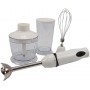 Batidora Norwei 400w, con pie de acero inoxidable, 2 velocidades, color blanco. con acc picador de 5