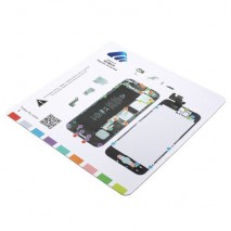 Tapete magnetico con esquema de Iphone 5 para tornillos y piezas pequeñas,