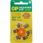 Blister 6 pilas audio GP  ZA013-B6 equivale a 13AE Zinc Aire PR48 (7,9 d, x 5,40 alt,) 1,4 v, 1,4 mA