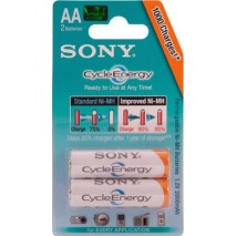 Blister 2 baterias o pilas Sony 2000 AA blue NI-MH 1,2 v, 2000 mAh, recargables