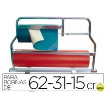 PORTARROLLOS MOSTRADOR CORTA PAPEL CROMADO -PARA BOBINAS 62-31-15 CM
