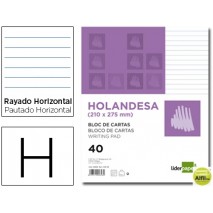 BLOC CARTAS LIDERPAPEL HOLANDESA RAYADO
