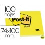 BLOC DE NOTAS ADHESIVAS QUITA Y PON POST-IT 74X100 MM CON 100 HOJAS -657-