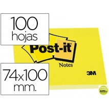 BLOC DE NOTAS ADHESIVAS QUITA Y PON POST-IT 74X100 MM CON 100 HOJAS -657-