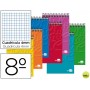 BLOC ESPIRAL LIDERPAPEL WRITE BOLSILLO OCTAVO APAISADO 80 H CUADRO