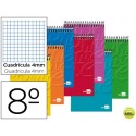 BLOC ESPIRAL LIDERPAPEL WRITE BOLSILLO OCTAVO APAISADO 80 H CUADRO
