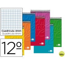 BLOC ESPIRAL LIDERPAPEL WRITE BOLSILLO DOCEAVO APAISADO 80 H CUADRO