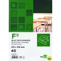 BLOC EXAMENES LIDERPAPEL FOLIO40 H CUADRO