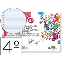 BLOC MUSICA LIDERPAPEL HEXAGRAMA 3MM CUARTO 20 HOJAS 100G/M2