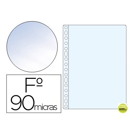 FUNDA MULTITALADRO FOLIO REFORZADA P.V.C. 90 MC CRISTAL