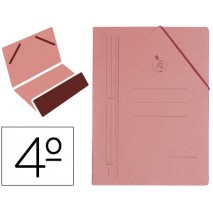 CARPETA LIDERPAPEL GOMAS CARTON CUERO BOLSA CUARTO ROMANO
