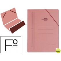 CARPETA GOMAS LIDERPAPEL FOLIO BOLSA CARTON COMPACTO CUERO