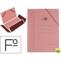 CARPETA LIDERPAPEL GOMAS CARTON CUERO SOLAPAS FOLIO ROMANO
