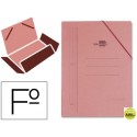 CARPETA LIDERPAPEL GOMAS CARTON CUERO SOLAPAS FOLIO ROMANO