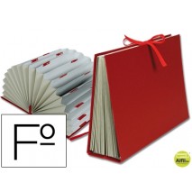 CARPETA LIDERPAPEL FUELLE A-Z CARTON FORRADO FOLIO BURDEOS
