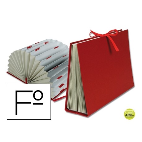 CARPETA LIDERPAPEL FUELLE A-Z CARTON FORRADO FOLIO BURDEOS