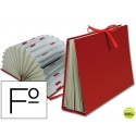 CARPETA LIDERPAPEL FUELLE A-Z CARTON FORRADO FOLIO BURDEOS
