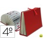 CARPETA LIDERPAPEL FUELLE A-Z CARTON FORRADO CUARTO BURDEOS